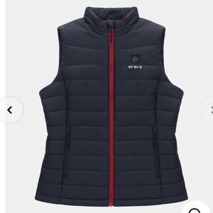 Ororo Heated Vest Womens Medium Black Quilted Puffer Full Zip No Battery Pack